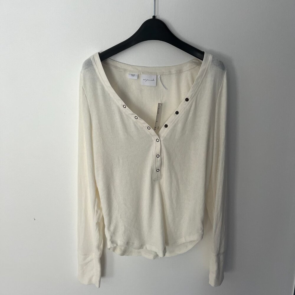 White Henley Long Sleeve